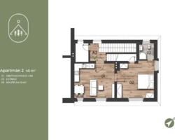 Půdorys apartmán 2 Půdorys apartmán 2